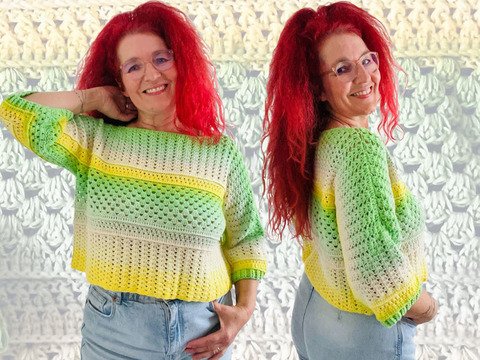 Häkelanleitung 1 Bobbel Pullover Joana