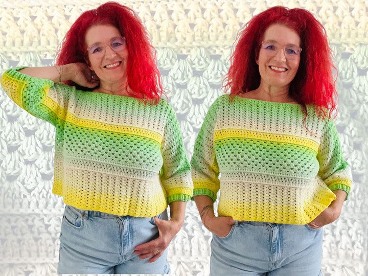 Häkelanleitung 1 Bobbel Pullover Joana