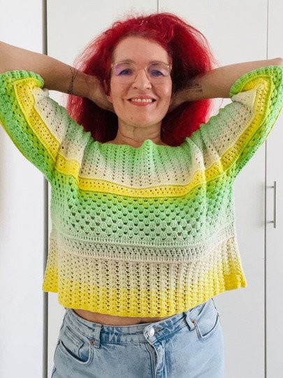 Häkelanleitung 1 Bobbel Pullover Joana