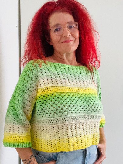 Häkelanleitung 1 Bobbel Pullover Joana