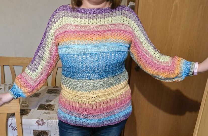 Häkelanleitung 1 Bobbel Pullover Joana