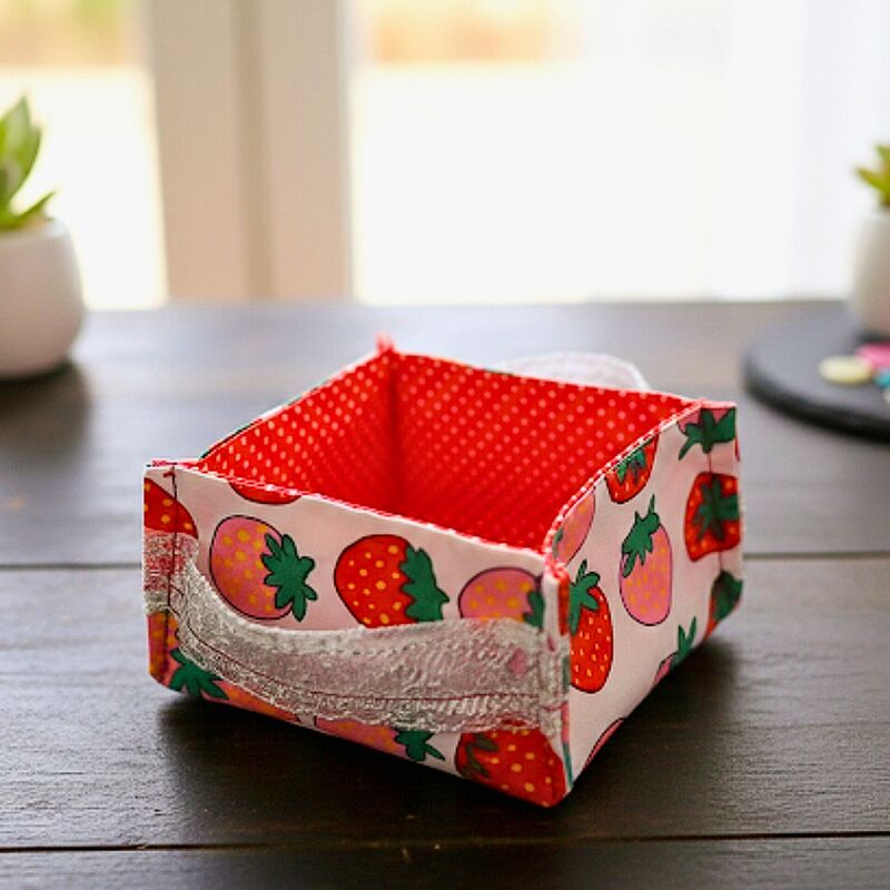 Strawberry Fabric Basket Sewing Pattern PDF - Image 11