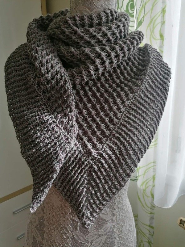 Melli ein asymmetrisches Tuch für melierte Bobbel - Bild 6