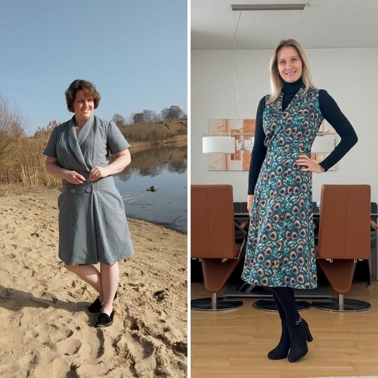 Schnittmuster Wickelkleid IRIS – A-Linie, Schalkragen & Nahttaschen | Gr. 3