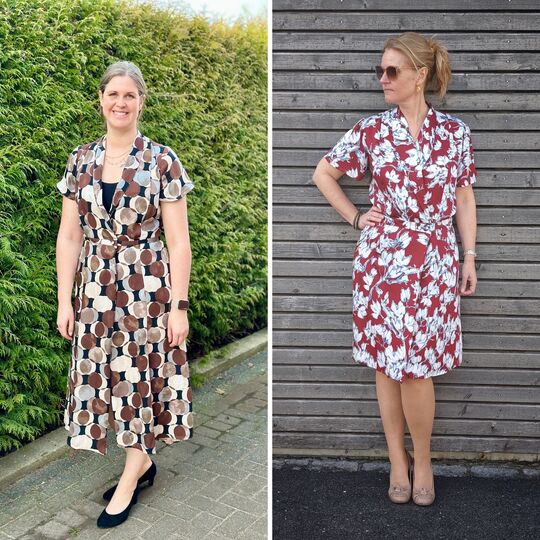 Schnittmuster Wickelkleid IRIS – A-Linie, Schalkragen & Nahttaschen | Gr. 3