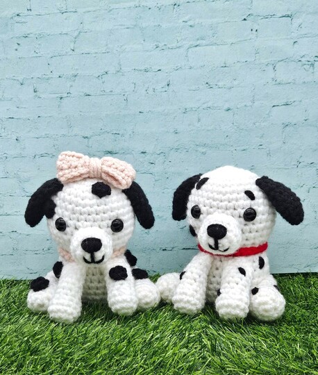 Dalmatian Couple- Crochet Pattern- English