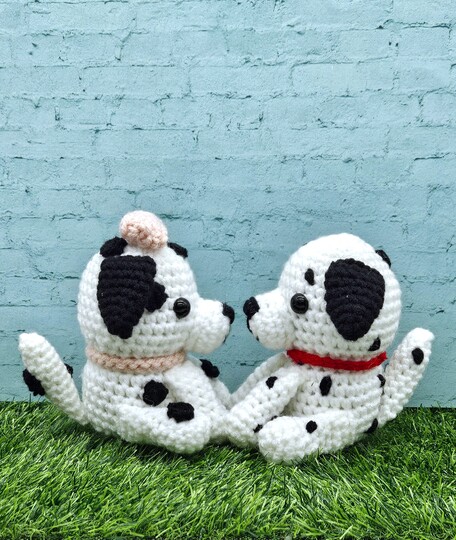 Dalmatian Couple- Crochet Pattern- English
