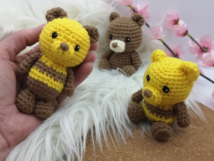Bienen-Teddybär - einfache Häkelanleitung PDF - Amigurumi by NiggyArts