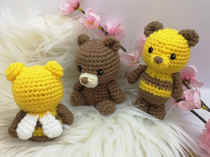 Bienen-Teddybär - einfache Häkelanleitung PDF - Amigurumi by NiggyArts