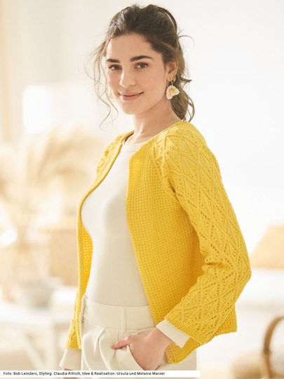 Ajourmuster-Raglanjacke