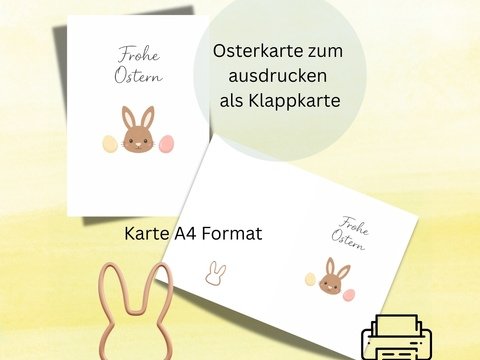 Osterkarte 5 download Ostern Karte Grußkarte A4 digitaler Sofortdownload