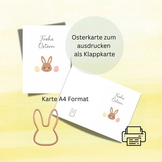 Osterkarte 5 download Ostern Karte Grußkarte A4 digitaler Sofortdownload