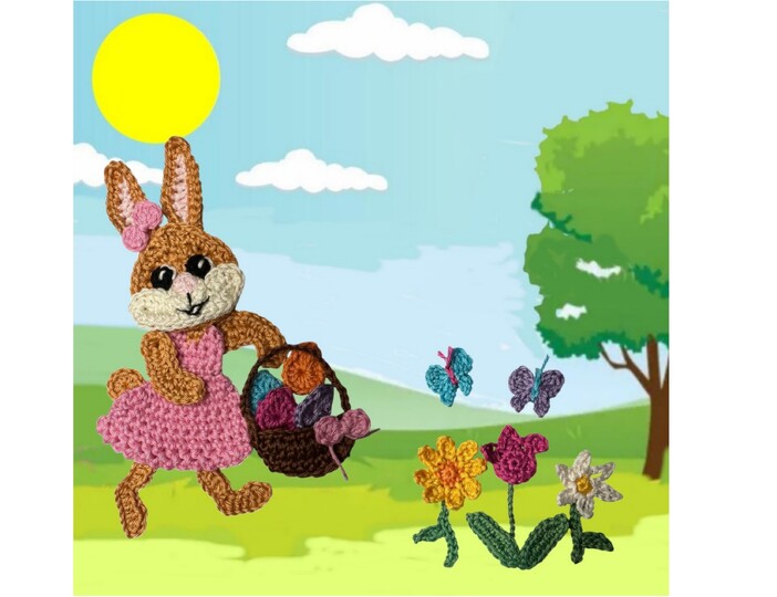 Easter bunny girl crochet