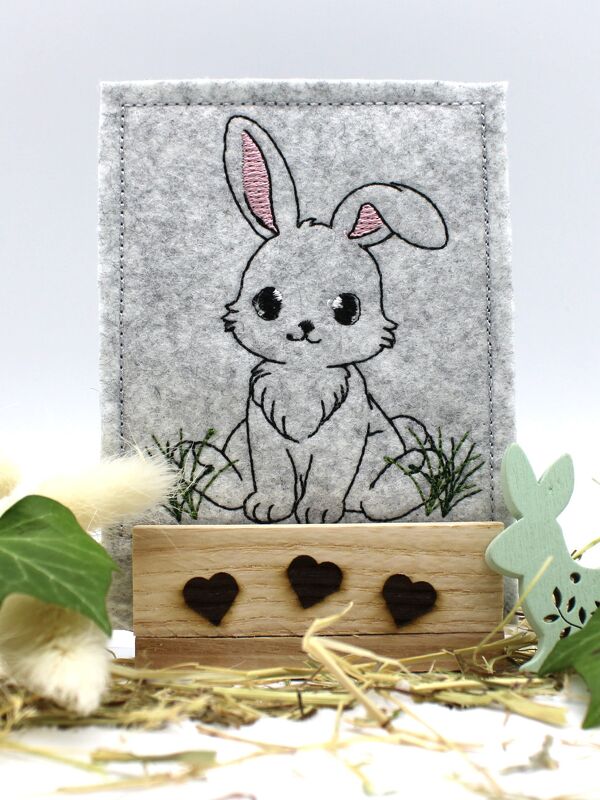 Stickdatei Hase SET Kontur ITH Stabstickdatei Sockeldatei Mugrug - Bild 18