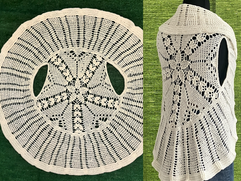 Ein Kreis, der zu einer Weste wird - Häkelanleitung