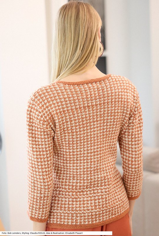 Top und Jacke mit Hebemaschenmuster - Bild 5