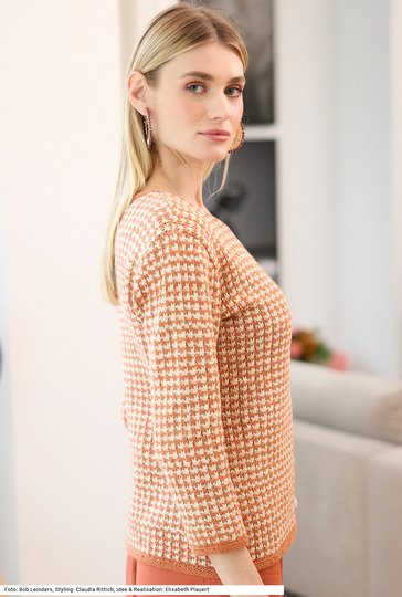 Top und Jacke mit Hebemaschenmuster