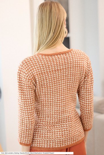 Top und Jacke mit Hebemaschenmuster