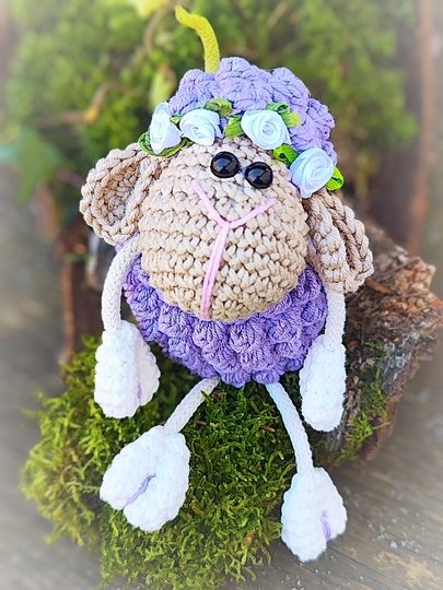 Schaf mit Baumelbeinen zum Hängen oder Stellen Frühling Ostern