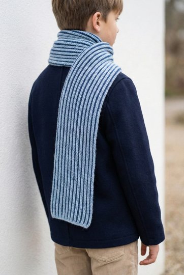 Strickanleitung TwinTone Schal | zweifarbiger Brioche Schal | PDF Anleitung