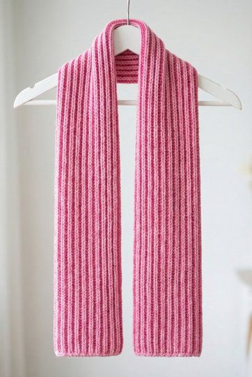 Strickanleitung TwinTone Schal | zweifarbiger Brioche Schal | PDF Anleitung