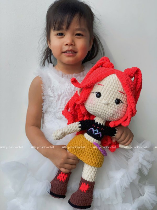 Pink Hair Kpop Idol Amigurumi Doll Pattern - PDF Tutorial in English only - Image 11