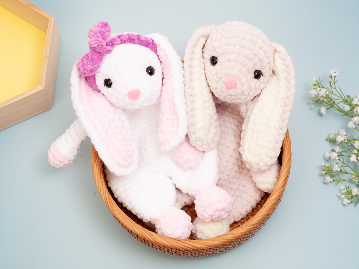 Häkelanleitung Schmusetuch Hase – Süßes Schnuffeltuch für Babys