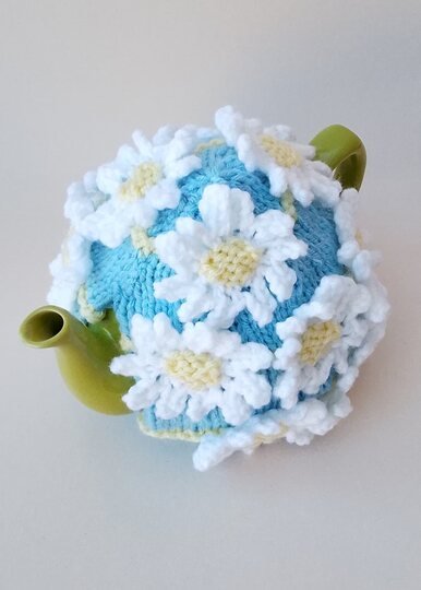 Daisy Chain Tea Cosy and Cafetiere Cosy Knitting Pattern