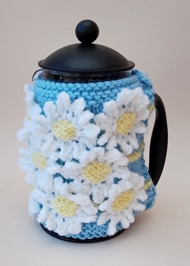 Daisy Chain Tea Cosy and Cafetiere Cosy Knitting Pattern