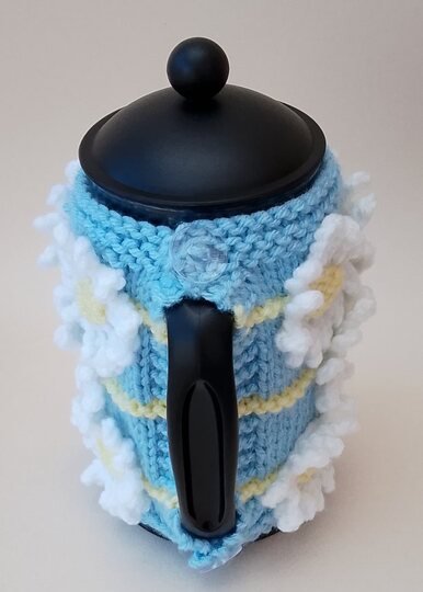 Daisy Chain Tea Cosy and Cafetiere Cosy Knitting Pattern