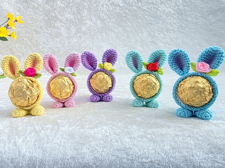 Häkelanleitung: Pralinen-Häschen „Naschmich“ - Die süße Osterüberraschung