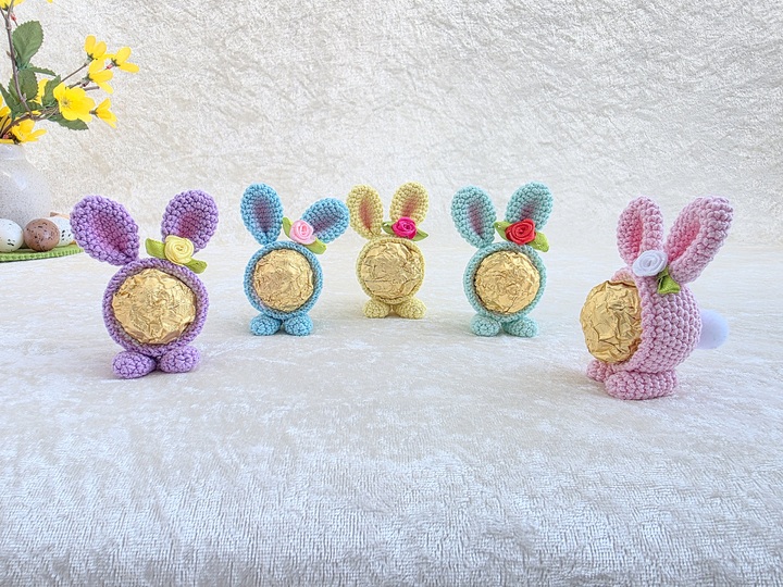 Häkelanleitung: Pralinen-Häschen „Naschmich“ - Die süße Osterüberraschung