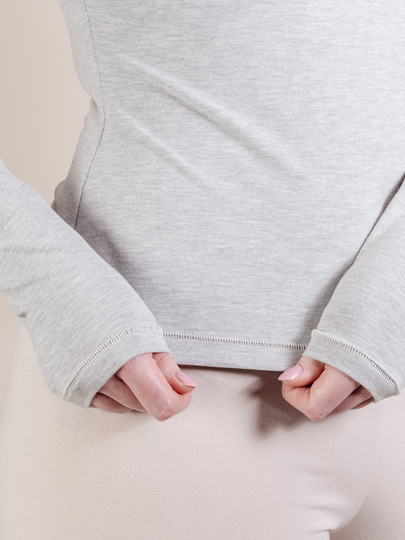 Long Sleeve Slim Fit Sewing Pattern with Extra Long Sleeves - Petite-Plus