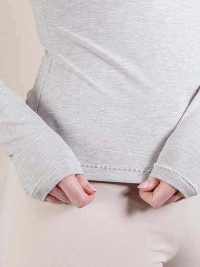 Longsleeve Schnittmuster Slim Fit mit extra langen Ärmeln - Petite-Plus