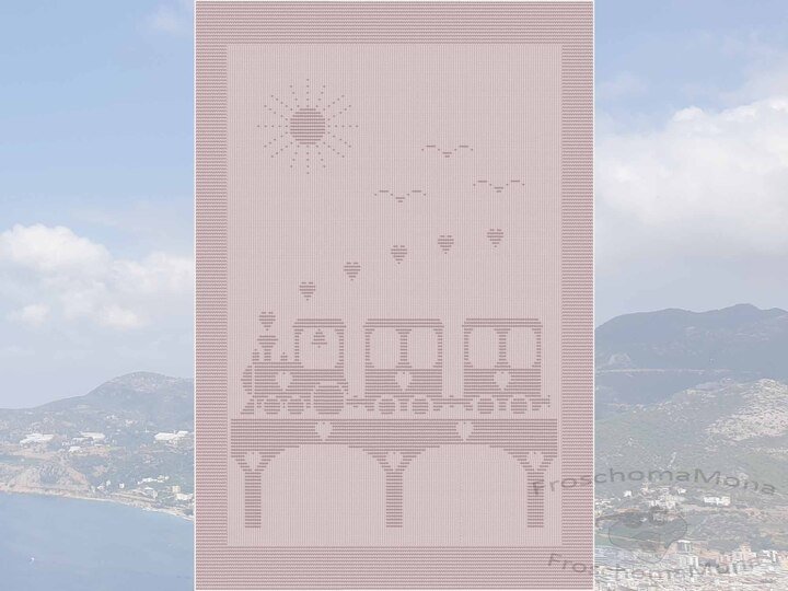 Babydecke „Brückenabenteuer“ kleine Lokomotive und Waggons Kinderdecke