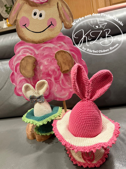 Hasenkörbchen mit Geschenkfach - Häkelanleitung für niedliche Osterdeko