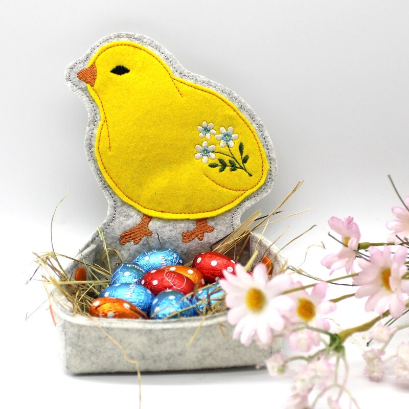 Stickdatei ITH Körbchen Ostern Hase Küken 18x30cm - Bild 2