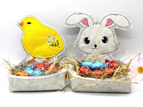 Stickdatei ITH Körbchen Ostern Hase Küken 18x30cm