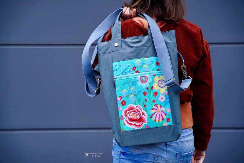 Schnittmuster Tasche mit Rucksackfunktion - Ganz schön tragbar