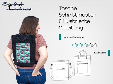 Schnittmuster Tasche mit Rucksackfunktion - Ganz schön tragbar