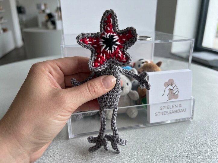 Crochet Pattern: Flower-Head Monster Clicker Anti-Stress Fidget Toy