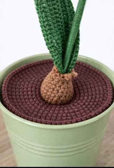 Häkelanleitung Topfblume "Lente" - Frühlingsblume im Topf