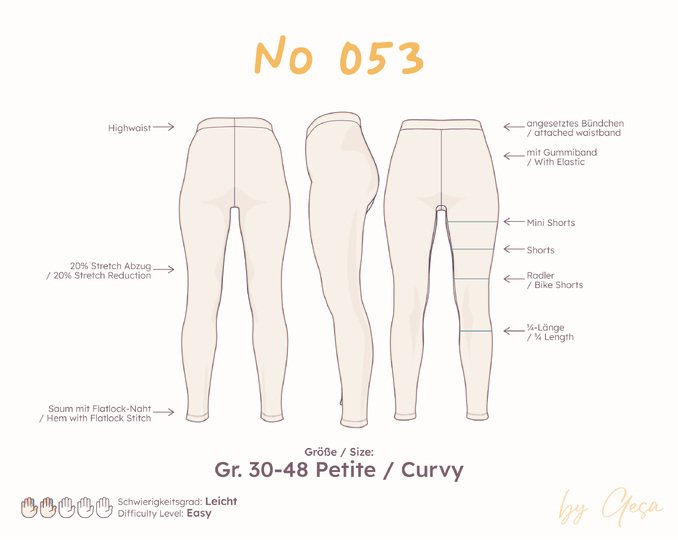 High-Waist Leggings – Petite Curvy 30–48