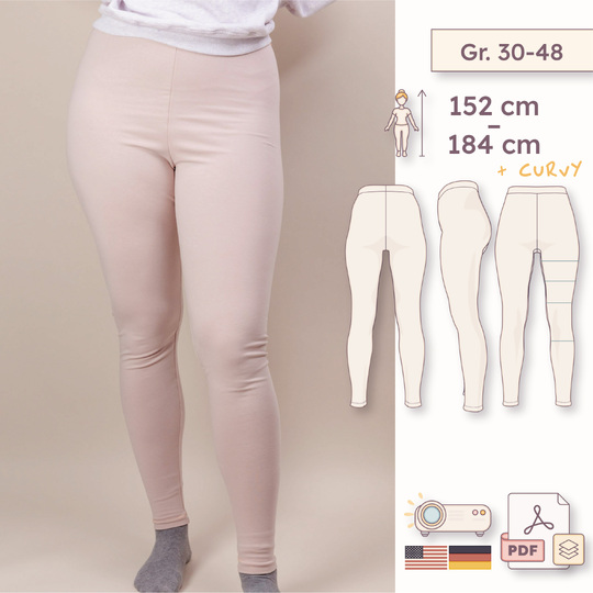 High-Waist Leggings – Damen 30–48
