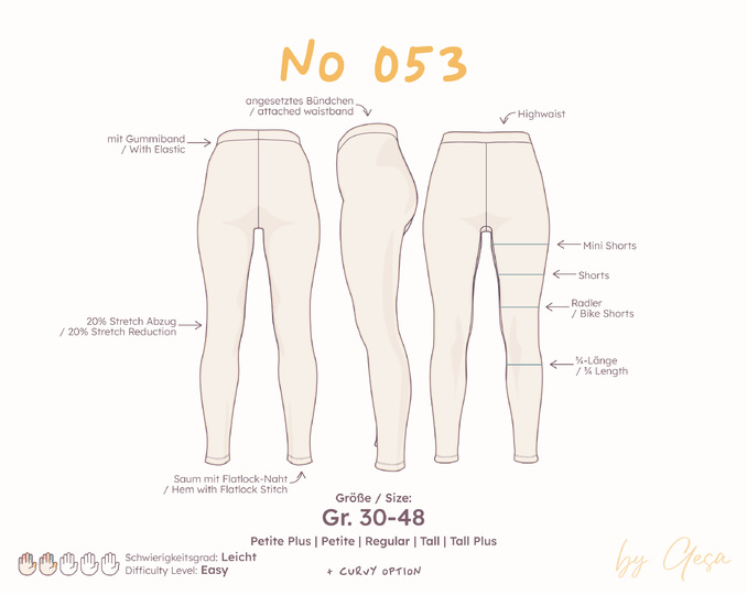 High-Waist Leggings – Damen 30–48