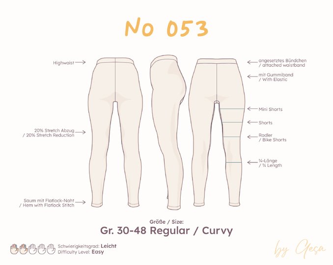 High-Waist Leggings – Regular Curvy 30–48