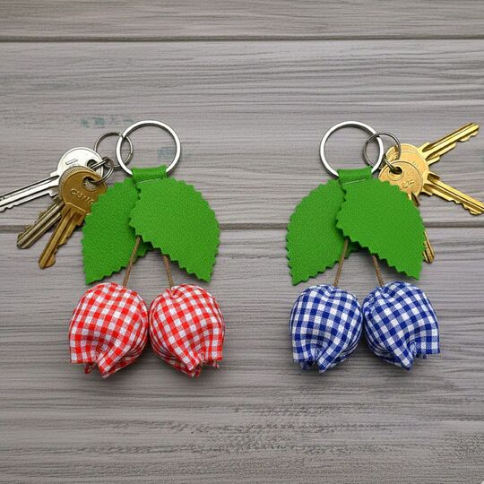 Tulip Flower Keychain Sewing Pattern PDF – Fabric Tulip Keyring Tutorial