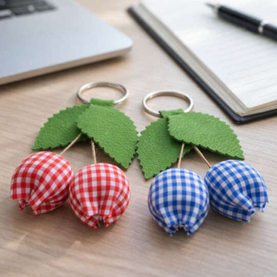 Tulip Flower Keychain Sewing Pattern PDF – Fabric Tulip Keyring Tutorial
