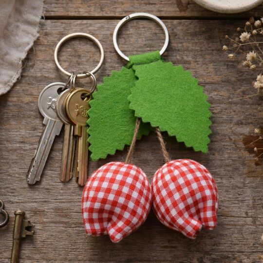 Tulip Flower Keychain Sewing Pattern PDF – Fabric Tulip Keyring Tutorial