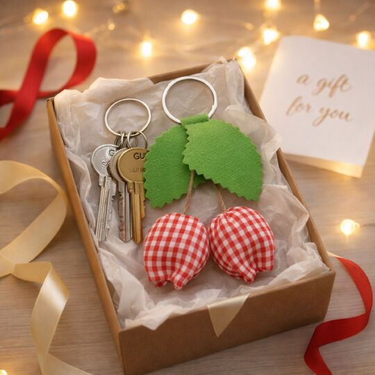 Tulip Flower Keychain Sewing Pattern PDF – Fabric Tulip Keyring Tutorial